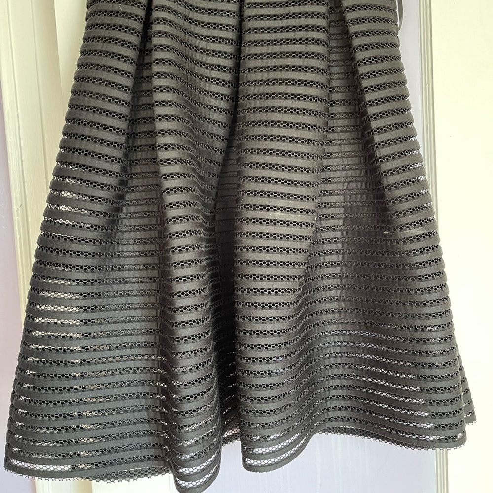 Womens black A-line skirt